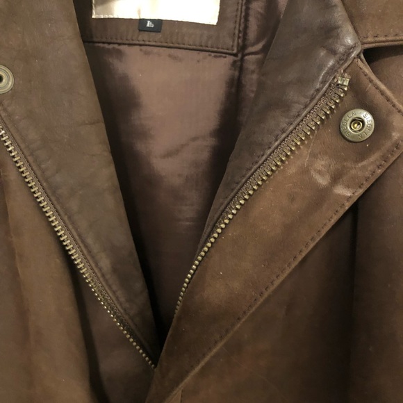 Men’s Sea Dream Brushed Leather Coat Size L Brown in Color Gently Used - Picture 2 of 9